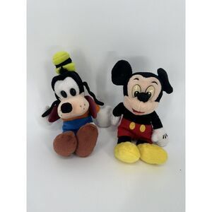Disneyland Walt Disney World Exclusive Mickey Goofy Beanbag Plush Vintage 2000's